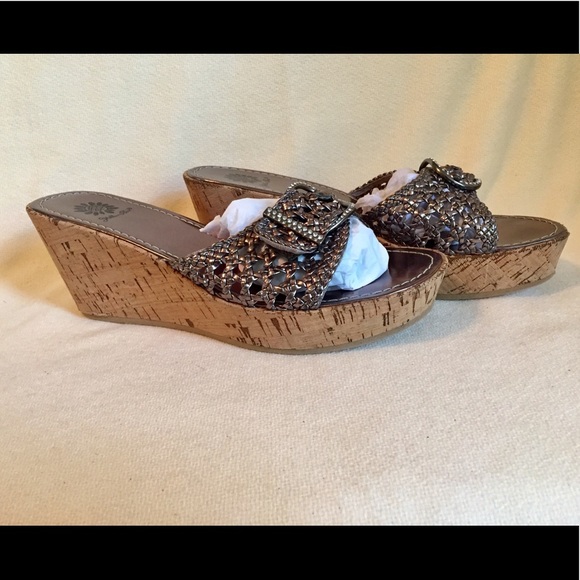 Yellow Box Wedge Sandals - Picture 4 of 8